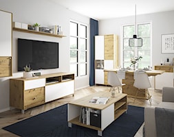 Przytulny salon - Średni biały salon z jadalnią, styl skandynawski - zdjęcie od Salony Agata - Homebook