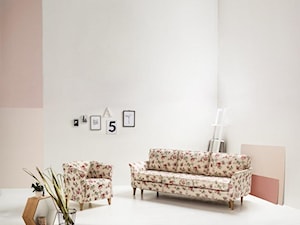 Inspiracje - Biały różowy salon - zdjęcie od Salony Agata