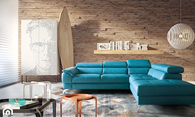niebieska sofa z zagłówkami agata meble