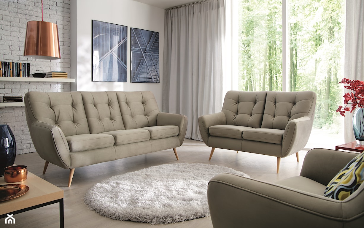 beżowa sofa, sofa w stylu skandynawskim, meble wypoczynkowe do skandynawskiego salonu