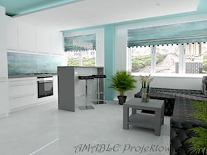 Projekt salonu - zdjęcie od AMABLE - Projektowanie wnętrz