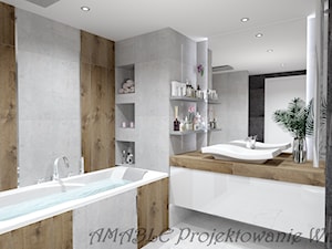 Wizualizacja do projektu łazienki - zdjęcie od AMABLE - Projektowanie wnętrz