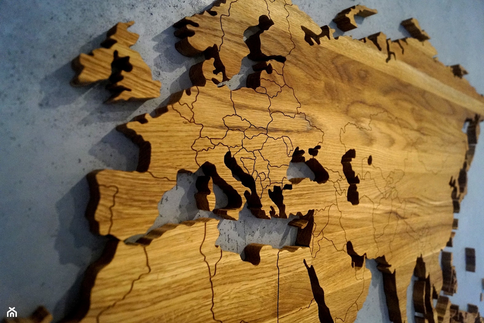 Drewniana Mapa Świata - 200 x 100 cm - zdjęcie od drewnianemapy - Homebook