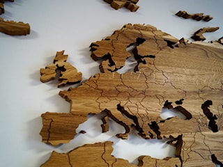 Drewniana Mapa Świata - 250 x 125 cm - Sala Konferencyjna