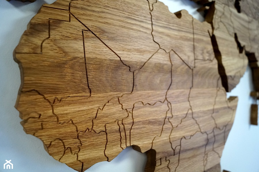 Drewniana Mapa Świata - 250 x 125 cm - zdjęcie od drewnianemapy