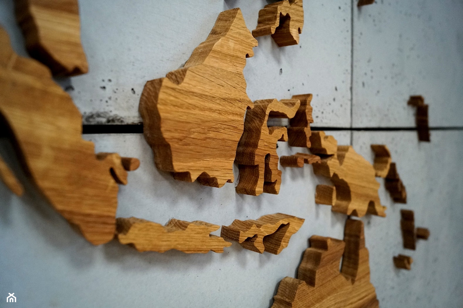 Drewniana Mapa Świata - 300 x 150 cm - zdjęcie od drewnianemapy - Homebook