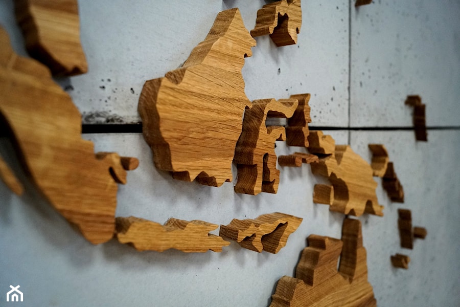 Drewniana Mapa Świata - 300 x 150 cm - zdjęcie od drewnianemapy