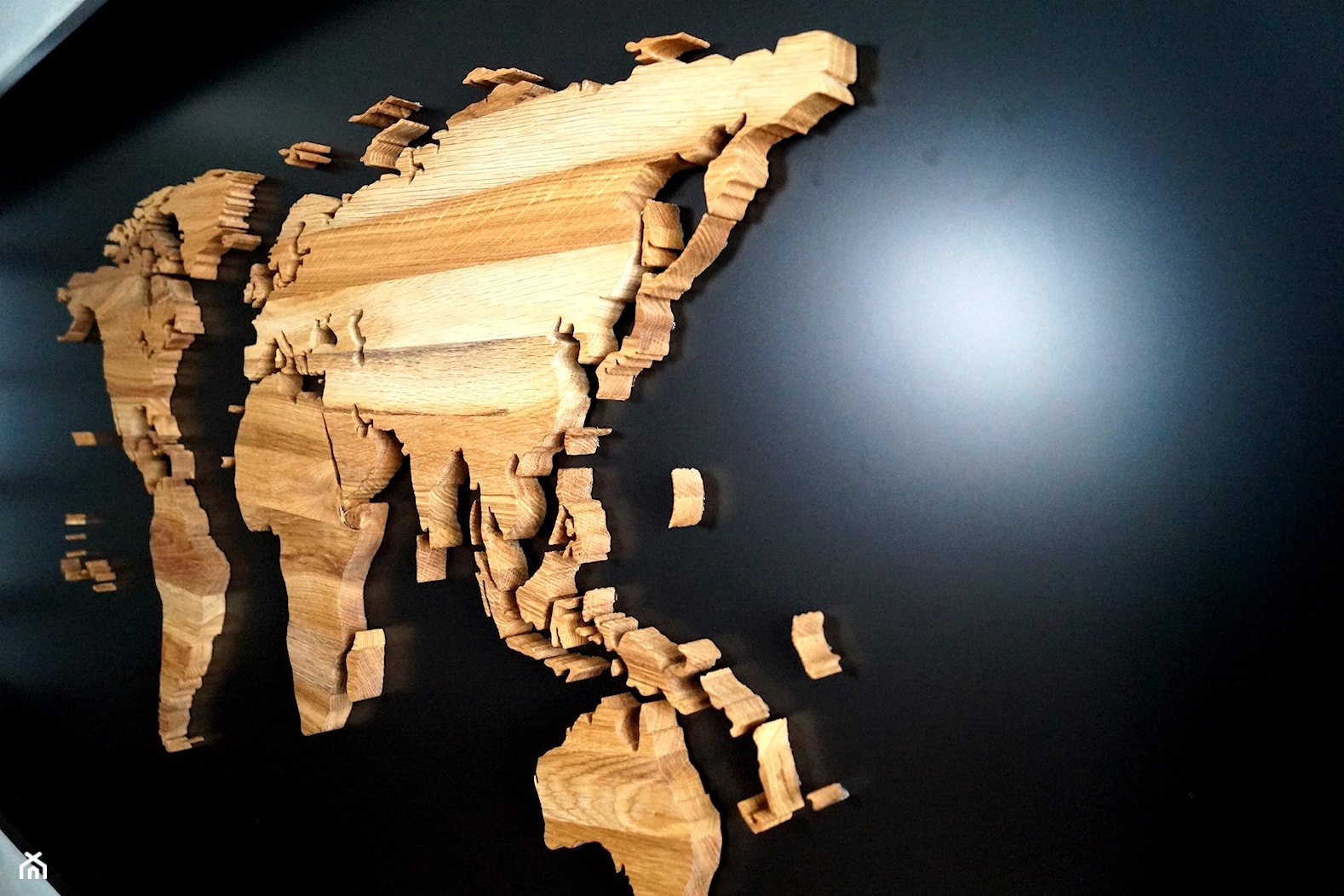 Drewniana Mapa Świata - 100 x 50 cm - zdjęcie od drewnianemapy - Homebook