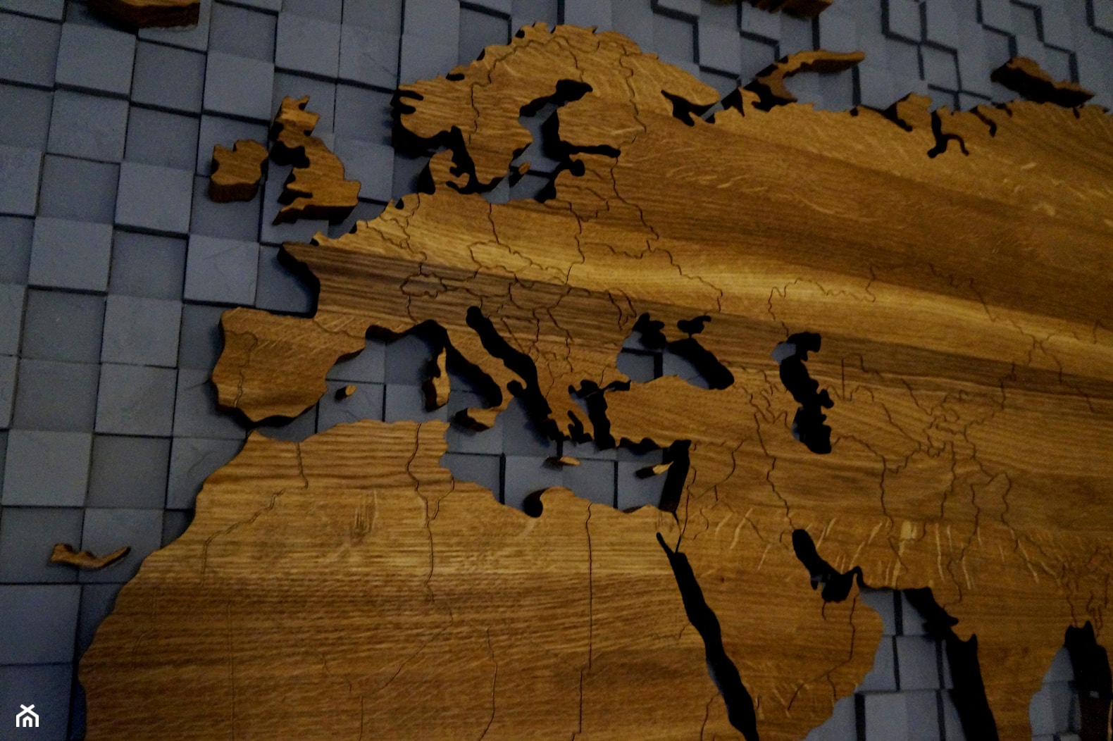 Drewniana Mapa Świata - 200 x 100 cm - zdjęcie od drewnianemapy - Homebook