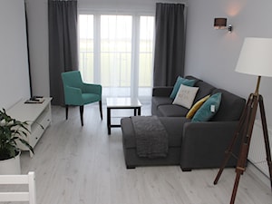 Mieszkanie na wynajem - Mały biały salon, styl nowoczesny - zdjęcie od Home Staging Anna Jakubowicz