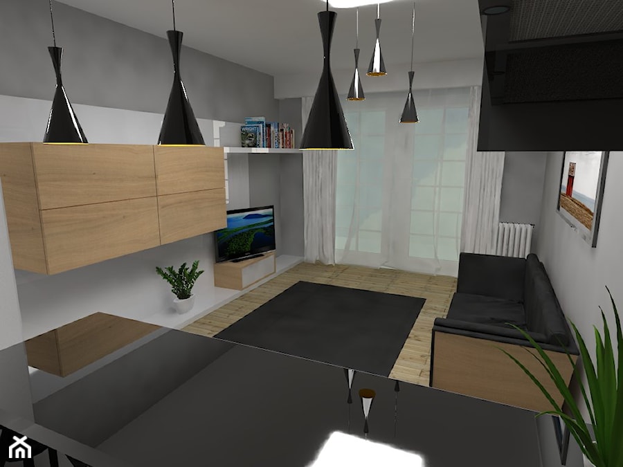 W małym mieszkaniu - Salon, styl nowoczesny - zdjęcie od studio48