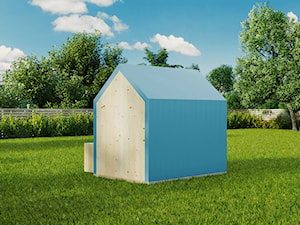 Niebieski domek dla dzieci - tył - zdjęcie od Pinegard