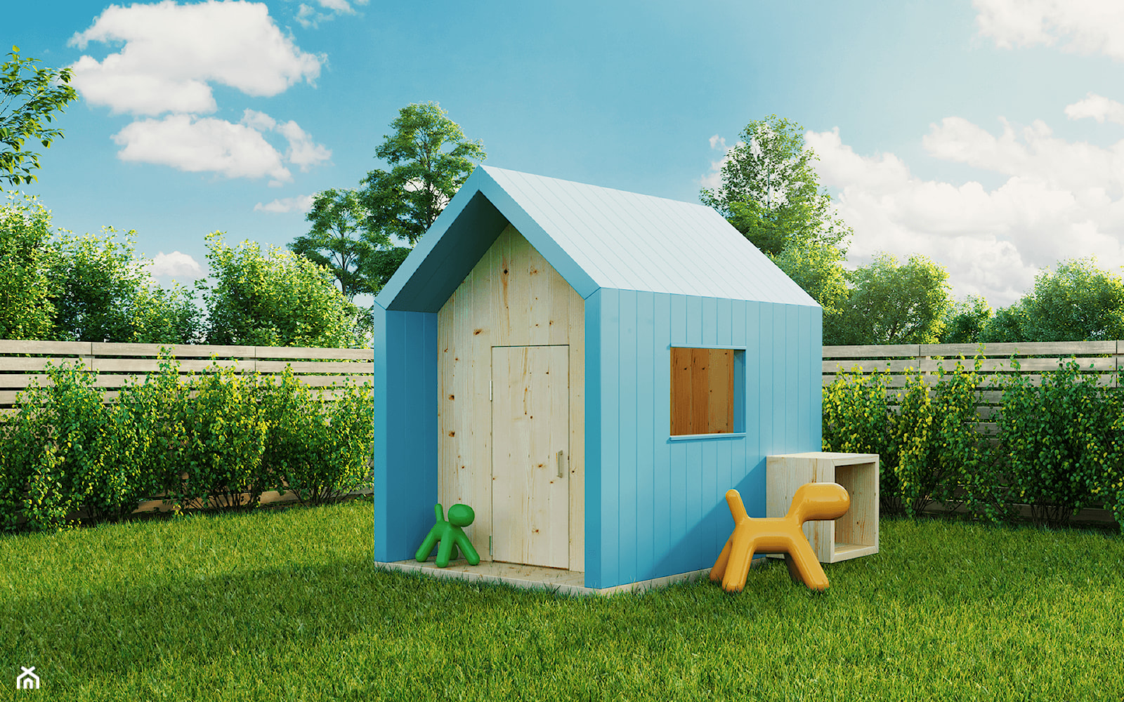 Niebieski domek dla dzieci - przó∂ - zdjęcie od Pinegard - Homebook