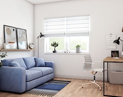 Wnętrze domu w odcieniach kobaltu - Biuro, styl skandynawski - zdjęcie od CADEE GROUP - Homebook