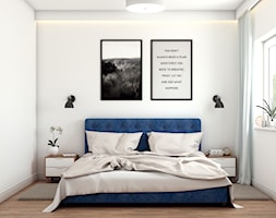 Wnętrze domu w odcieniach kobaltu - Sypialnia, styl skandynawski - zdjęcie od CADEE GROUP - Homebook