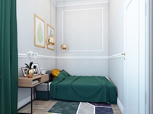 Eleganckie mieszkanie z nutą koloru - Sypialnia, styl nowoczesny - zdjęcie od CADEE GROUP