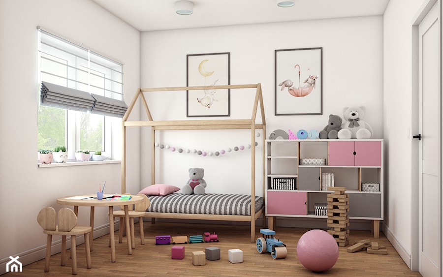 Wnętrze domu w odcieniach kobaltu - Pokój dziecka, styl skandynawski - zdjęcie od CADEE GROUP