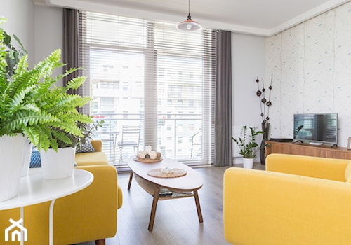 Apartament Gdynia - Mały biały salon - zdjęcie od Mika Szymkowiak Fotografia