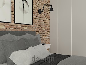 Ursus I - Średnia beżowa biała sypialnia - zdjęcie od DW SIGN Pracownia Architektury Wnętrz