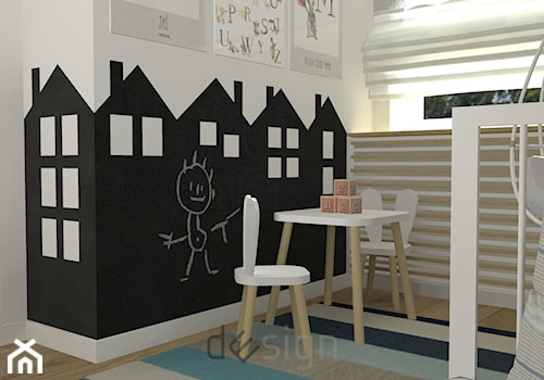 Piaseczno I - Mały biały czarny pokój dziecka dla dziecka dla chłopca dla dziewczynki - zdjęcie od DW SIGN Pracownia Architektury Wnętrz