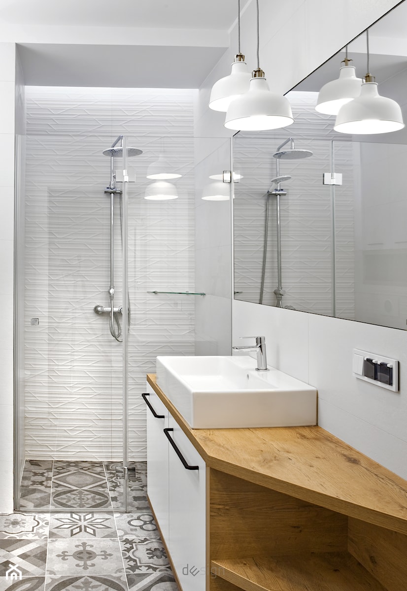 Bielany I Realizacja - Mała bez okna łazienka - zdjęcie od DW SIGN Pracownia Architektury Wnętrz