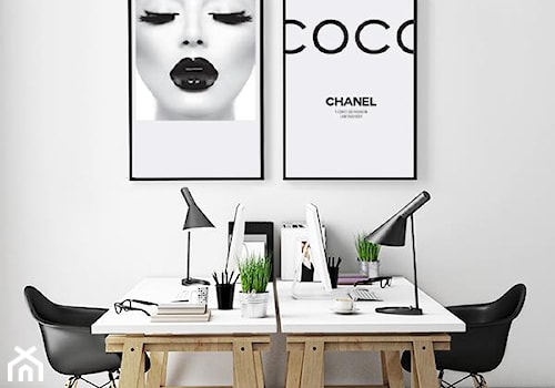 Plakat Coco Chanel i Woman in Black - zdjęcie od mili.art.shop