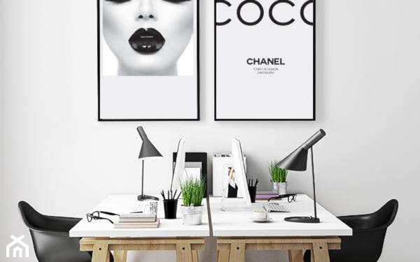 czarno-białe plakaty coco chanel