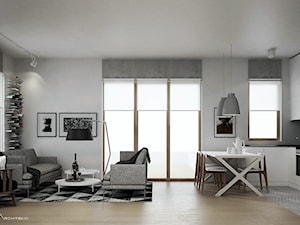 Apartament Wilanów - Salon, styl nowoczesny - zdjęcie od jach architekci