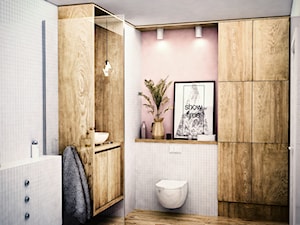 #02 Mieszkanie w Białymstoku - Łazienka, styl skandynawski - zdjęcie od BOLD Design
