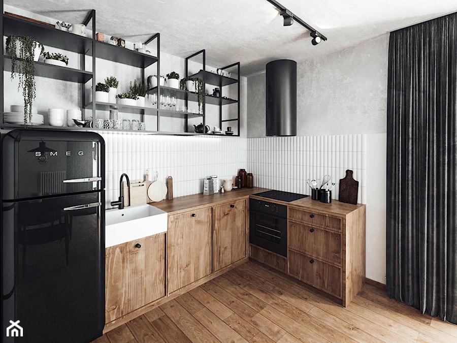 #24 Mieszkanie w Warszawie - Kuchnia, styl industrialny - zdjęcie od BOLD Design