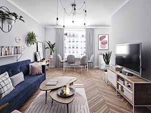 #16 Projekt mieszkania na Mokotowie - Salon, styl skandynawski - zdjęcie od BOLD Design