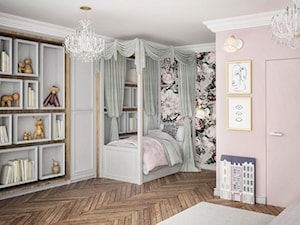 #13 Dom w Warszawie - Średni różowy szary pokój dziecka dla dziecka dla nastolatka dla chłopca dla dziewczynki, styl nowoczesny - zdjęcie od BOLD Design