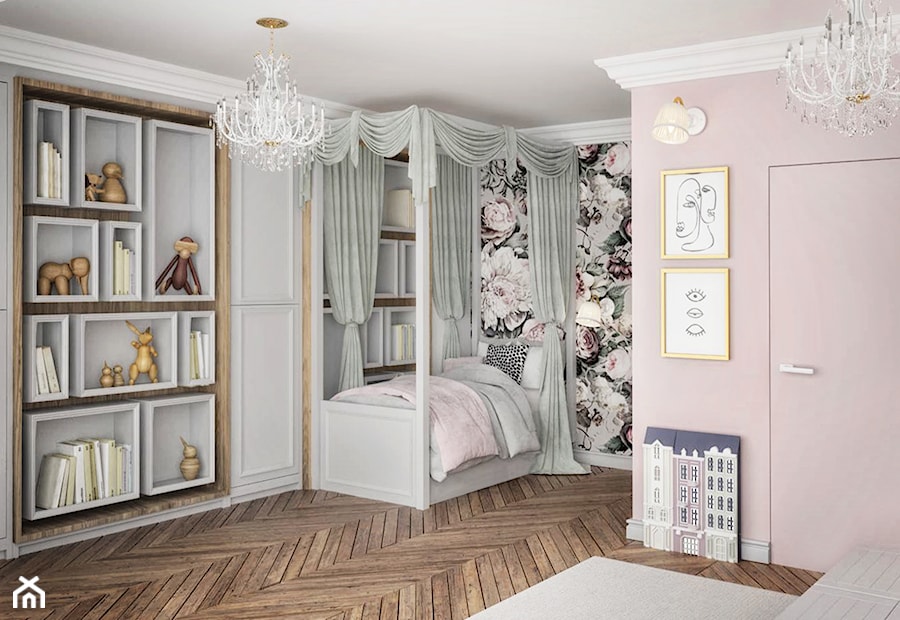 #13 Dom w Warszawie - Średni różowy szary pokój dziecka dla dziecka dla nastolatka dla chłopca dla dziewczynki, styl nowoczesny - zdjęcie od BOLD Design