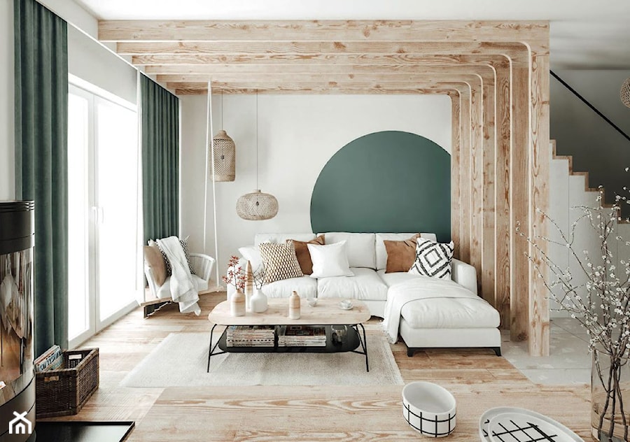 #23 Dom wczasowy w Karpaczu - Salon, styl skandynawski - zdjęcie od BOLD Design