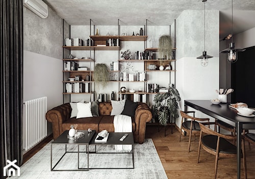 #24 Mieszkanie w Warszawie - Salon, styl industrialny - zdjęcie od BOLD Design