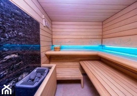 Aranżacje wnętrz - Łazienka: Sauna Best Line - Sauna Line. Przeglądaj, dodawaj i zapisuj najlepsze zdjęcia, pomysły i inspiracje designerskie. W bazie mamy już prawie milion fotografii!