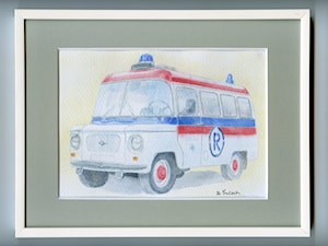 Akwarela "Ambulans karetka Nysa" aut. Barbara Świech - zdjęcie od Ami-Art