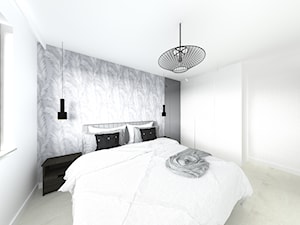 Szyk i nowoczesność w barwach ziemi - Średnia biała szara sypialnia, styl nowoczesny - zdjęcie od Bello Arte