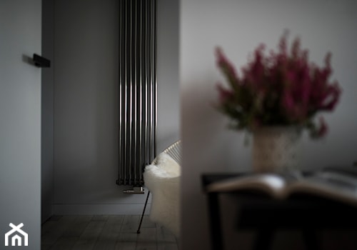 Concept Design Wnętrza #1 - Mała czarna szara sypialnia - zdjęcie od Piotr Arnoldes