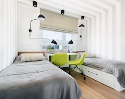 Concept Design Wnętrza #2 - Mały biały szary pokój dziecka dla nastolatka dla chłopca dla dziewczynk ... - zdjęcie od Piotr Arnoldes - Homebook