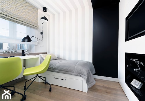 Concept Design Wnętrza #2 - Średni biały czarny szary pokój dziecka dla nastolatka dla chłopca dla dziewczynki - zdjęcie od Piotr Arnoldes