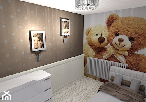budynek mieszkalny - Średni brązowy szary pokój dziecka dla dziecka dla chłopca dla rodzeństwa, styl nowoczesny - zdjęcie od Studio graficzne SCHADE