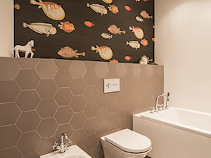Puszczyka - Średnia bez okna łazienka, styl nowoczesny - zdjęcie od Qbik Design