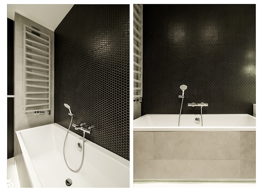 Kłobucka - Mała średnia łazienka, styl nowoczesny - zdjęcie od Qbik Design