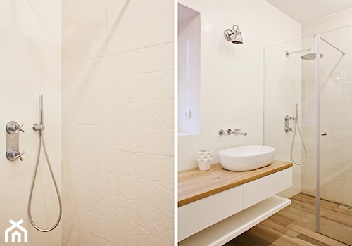 Ursynów - Średnia łazienka z oknem - zdjęcie od Qbik Design