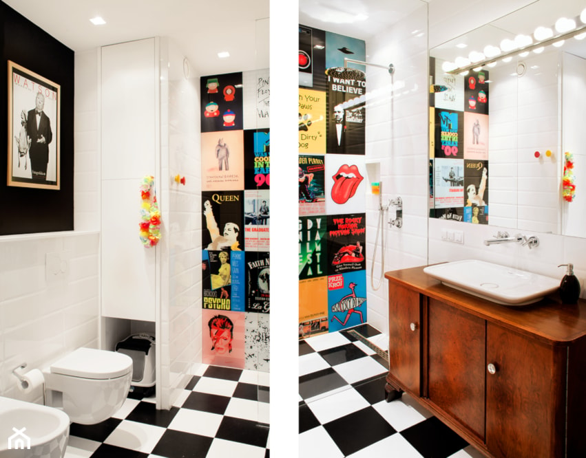 Realizacja - Biała (Eklektyczne Śródmieście) - Średnia łazienka, styl nowoczesny - zdjęcie od Qbik Design