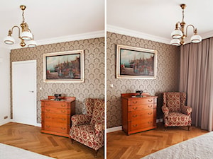 Osiedle Verdis - Średnia beżowa brązowa sypialnia, styl tradycyjny - zdjęcie od Qbik Design