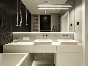 Kłobucka - Z dwoma umywalkami łazienka, styl nowoczesny - zdjęcie od Qbik Design