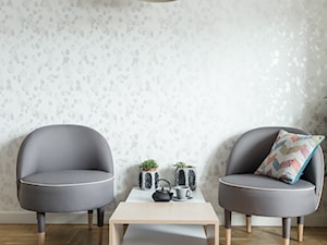 Puszczyka - Średni biały szary salon, styl nowoczesny - zdjęcie od Qbik Design