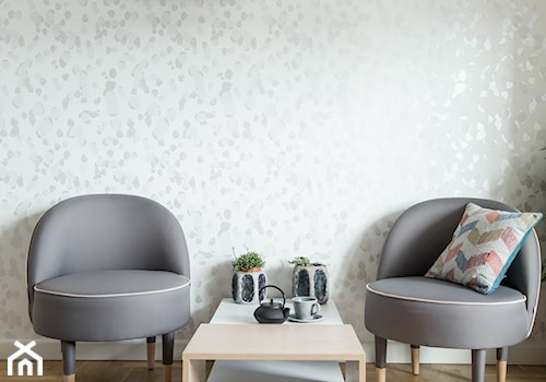 Puszczyka - Średni biały szary salon, styl nowoczesny - zdjęcie od Qbik Design